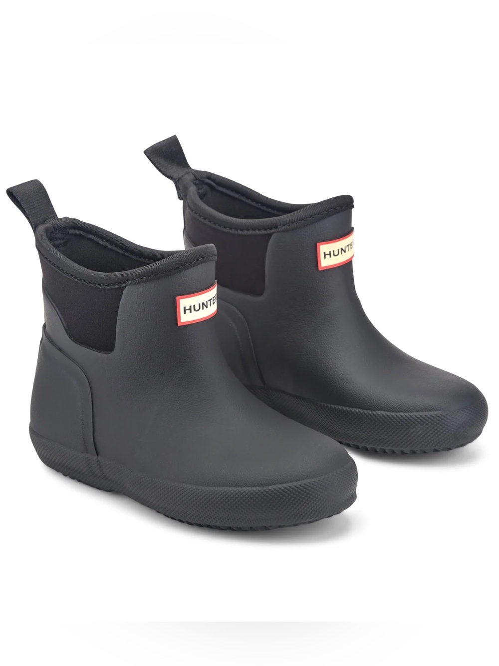 HUNTER Little Kids Finley Pull On Waterproof Rain Boots Size 6 Black
